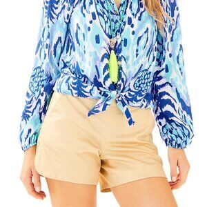 NWT Lilly Pulitzer Kasia Short, Gold Metallic, Size 00